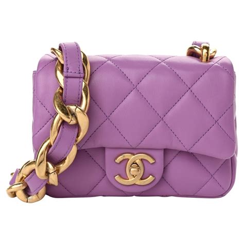 CHANEL Lambskin Quilted Mini Funky Town Flap .